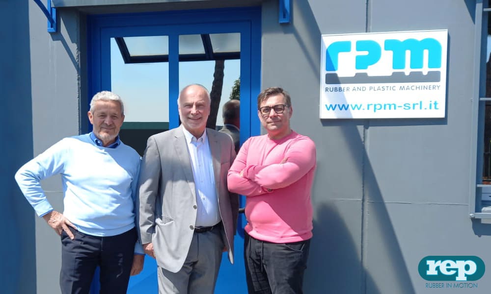 Mr Bruno TABAR surrounded by the founding directors of RPM, Gianfranco and Marco INVERARDI