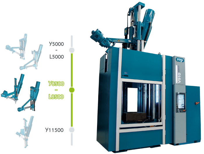 rubber injection molding machine V910 (Y8500-L8500) |large-size rubber moulding|high injection capacity
